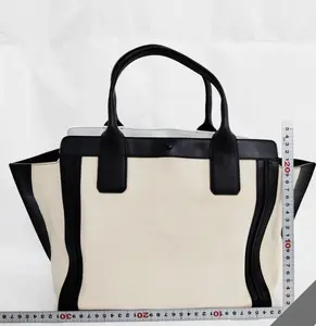 Pre-owned Chloé Leather Tote Bags Alice Tote Black & Cream Leather