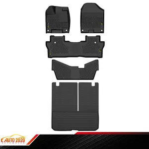 Fits 2016-2022 Honda Pilot TPE Floor Mats Trunk Mat Cargo Liners W/Backrest Mats