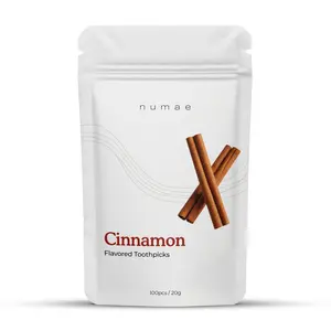 Cinnamon Flavored Toothpicks by numae (100 Count) Sugar Free, Zero Calorie, Gluten Free, Keto Friendly, Vegan