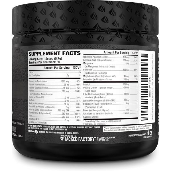 Vita XT Performance Multivitamin Powder for Men – With KSM-66 Ashwagandha, Prebiotic Fiber & Essential Vitamins (A, C, D, K, B6, B12 & More) – Fruit Punch, 30 Servings