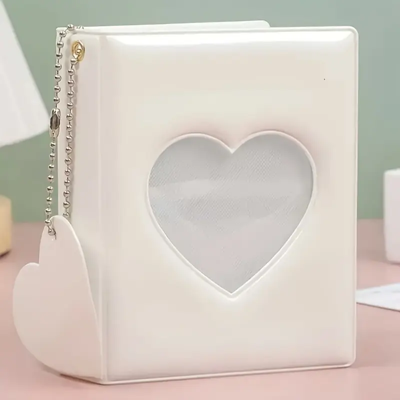1pc photo folder, solid color photo card folder, photo binder album, 32 pocket Polaroid album, idol chasing album, collection book, Valentine's Day album, Valentine's Day gift, room decoration, storage and organization