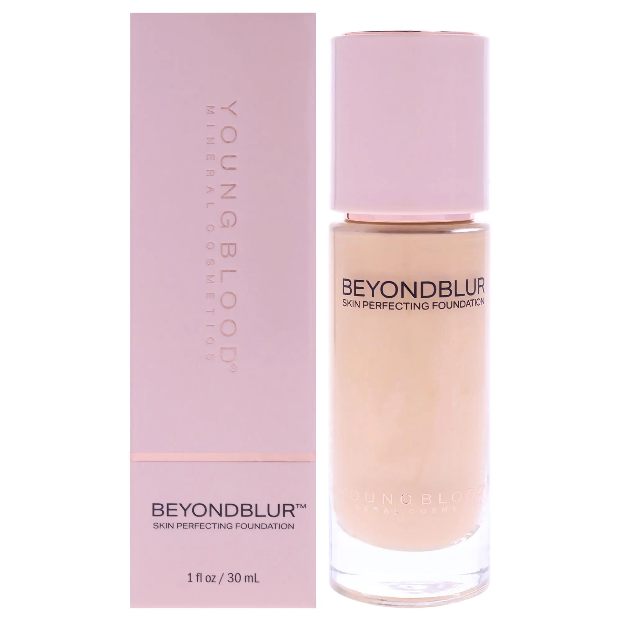 Youngblood BeyondBlur Skin Perfecting Foundation - LW2 Shade, Light with Warm Undertones for Women, 1 fl oz Daily Natural Glow Makeup