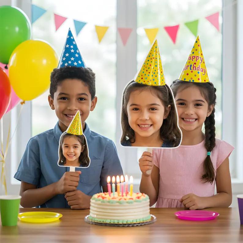 Custom Big Head Cutout on a Stick Personalized Face Signs for Wedding Decor Party Birthday Bachelorette 1PC Cardboard Supplies