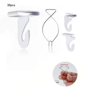 Drop Ceiling Hook, 30pcs/set Multi-purpose Ceiling Hook for Hanging Plants & Decorations, T-bar Hook for Suspended Drop Ceiling Tiles