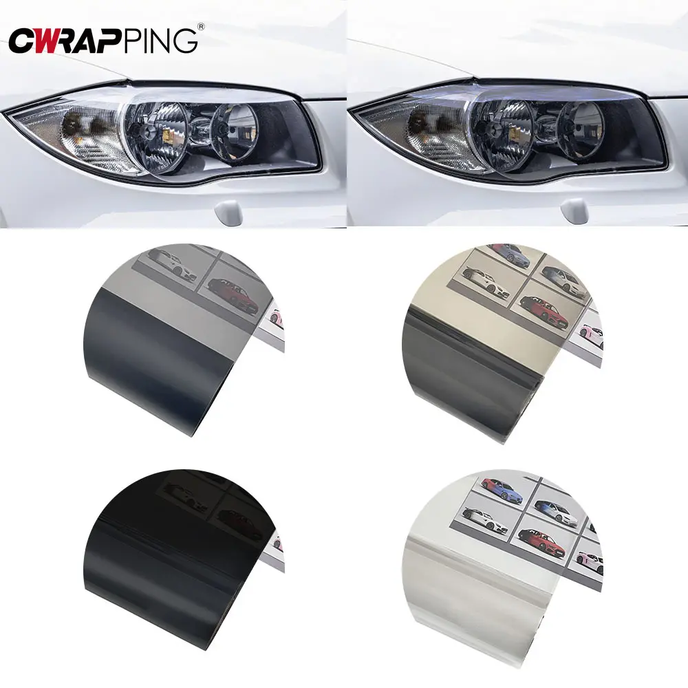 Headlight Taillight Vinyl Wrap 2/3/5m Smoke Black Transparent Film Light Film Foil Car Sticker Lamp Cover for Cars Accessories