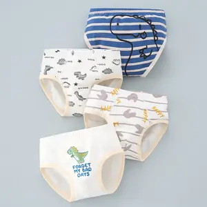 4Pcs of Boys Boxer Briefs Cotton Baby Children Boxer Shorts Boys Underwear Breathable Comfortable Underpants Soft Cute Cartoon Patterns Suitable for All Seasons