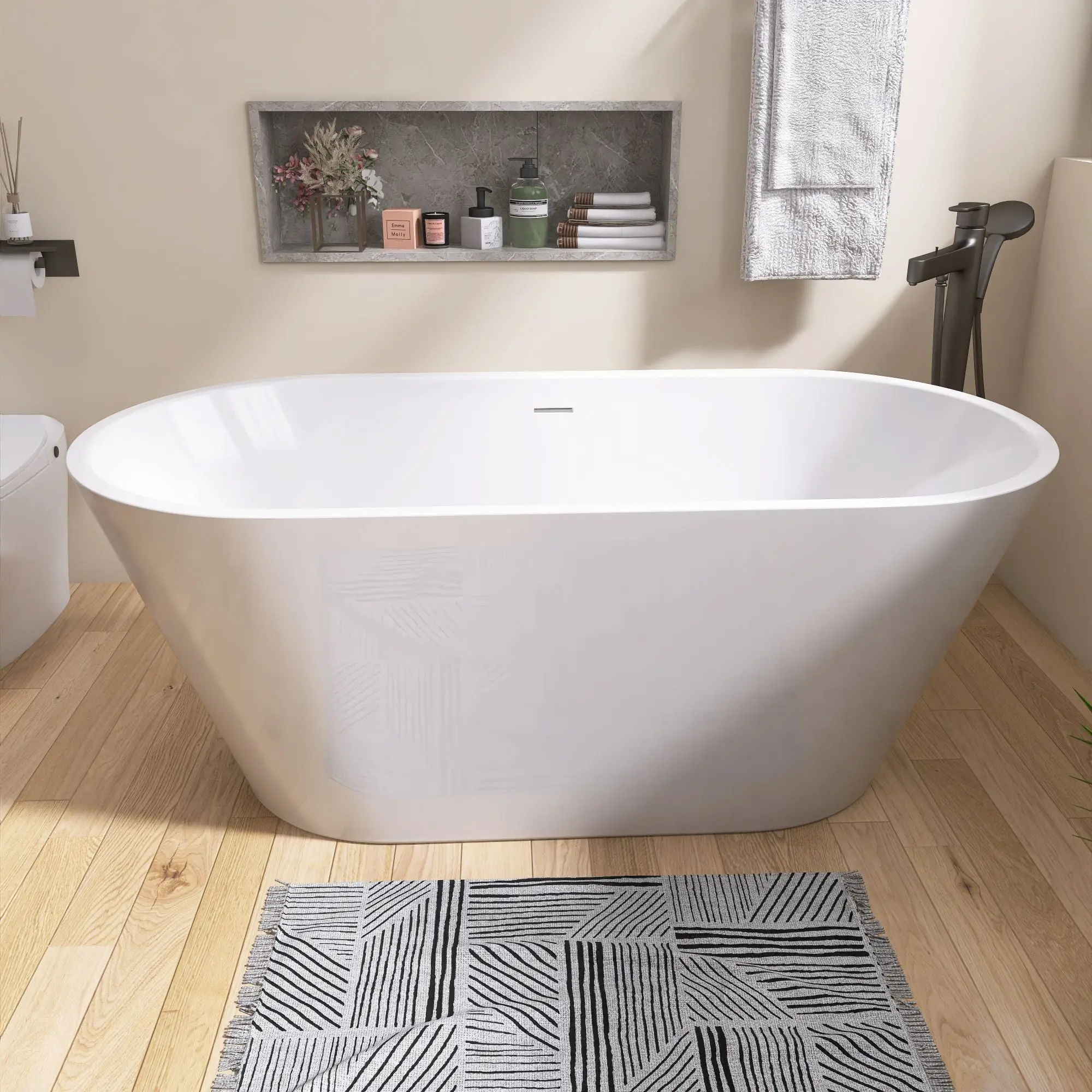55" Acrylic Bliss Bathtub