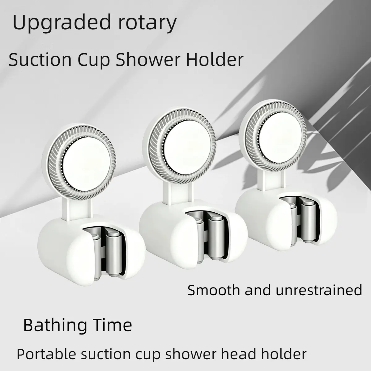 RENEMOS Suction Cup Mop Holder Wall Mount Broom Hanger, No Drill Household Cleaning Organizer, Holds Up to 15lbs