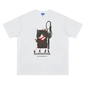 Ghostbusters "Who You Gonna Call?" Vintage Oversized Tee Graphic T-shirt 100% Cotton Original Design Men's Top for Fans DTG Printing Menswear Tshirt Streetwear Tropical Crewneck Shortsleeve