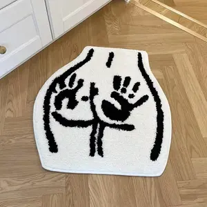 Creative Cartoon Pattern Rug, Non-slip Soft Floor Mat, Water Absorbent Plush Floor Carpet, Fluffy Area Rug, Modern Abstract Rug, Decorative Rugs for Home Living Room Bedroom Kitchen Bathroom, Unique Rugs, Decorative Area Rug, Durable Area Rugs, Halloween