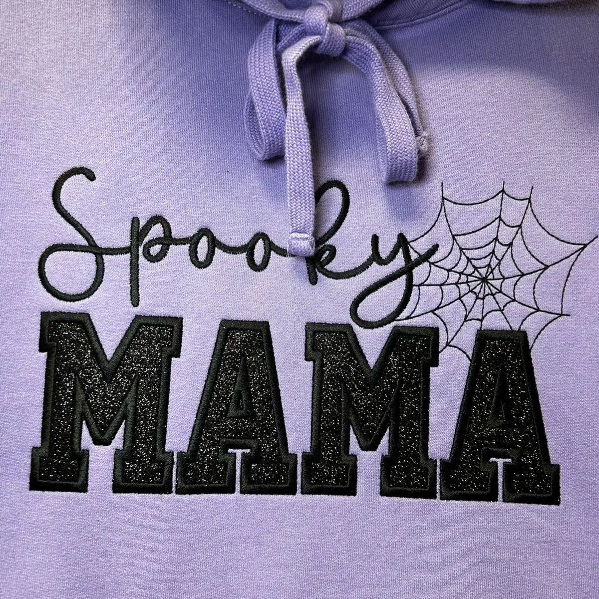 Spooky Mama Hoodie - Embroidery and Glitter Spooky Season Sweatshirt for Women - Womenswear, Sweaters Halloween machine embroidery Fit Beach