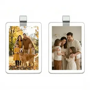 Personalized Acrylic Car Sun Visor Photo Frame Clip, Unique Couple Gift, Family Gift, Memorial Father's Day Gift For Dad, Fashionable Car Accessories