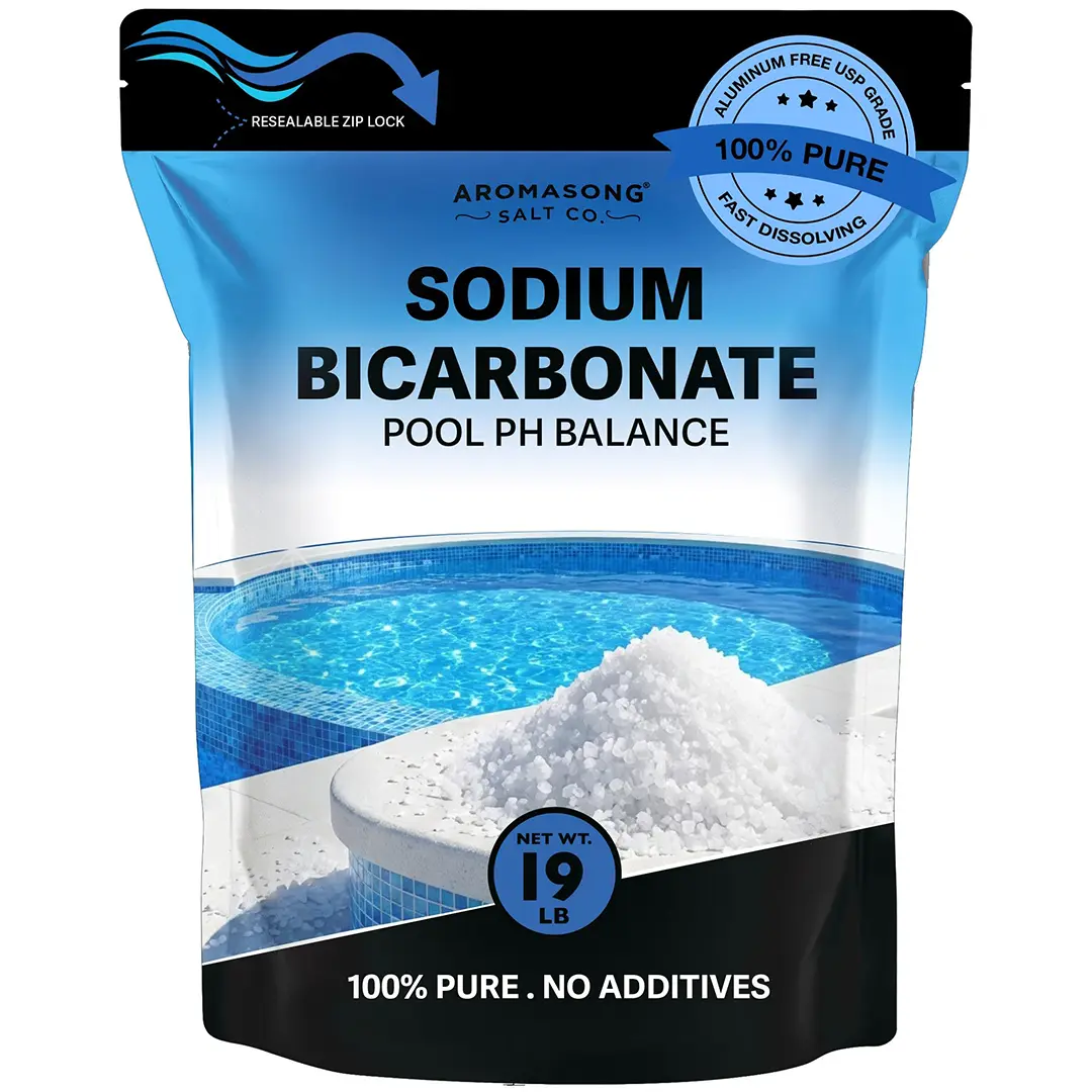Aromasong Sodium Bicarbonate Pool Alkalinity Increaser - Pure Soda Powder Form, Fast-Dissolving, No-Additives Pool Maintenance Solution for pH Balance, Alkali Up Water Treatment