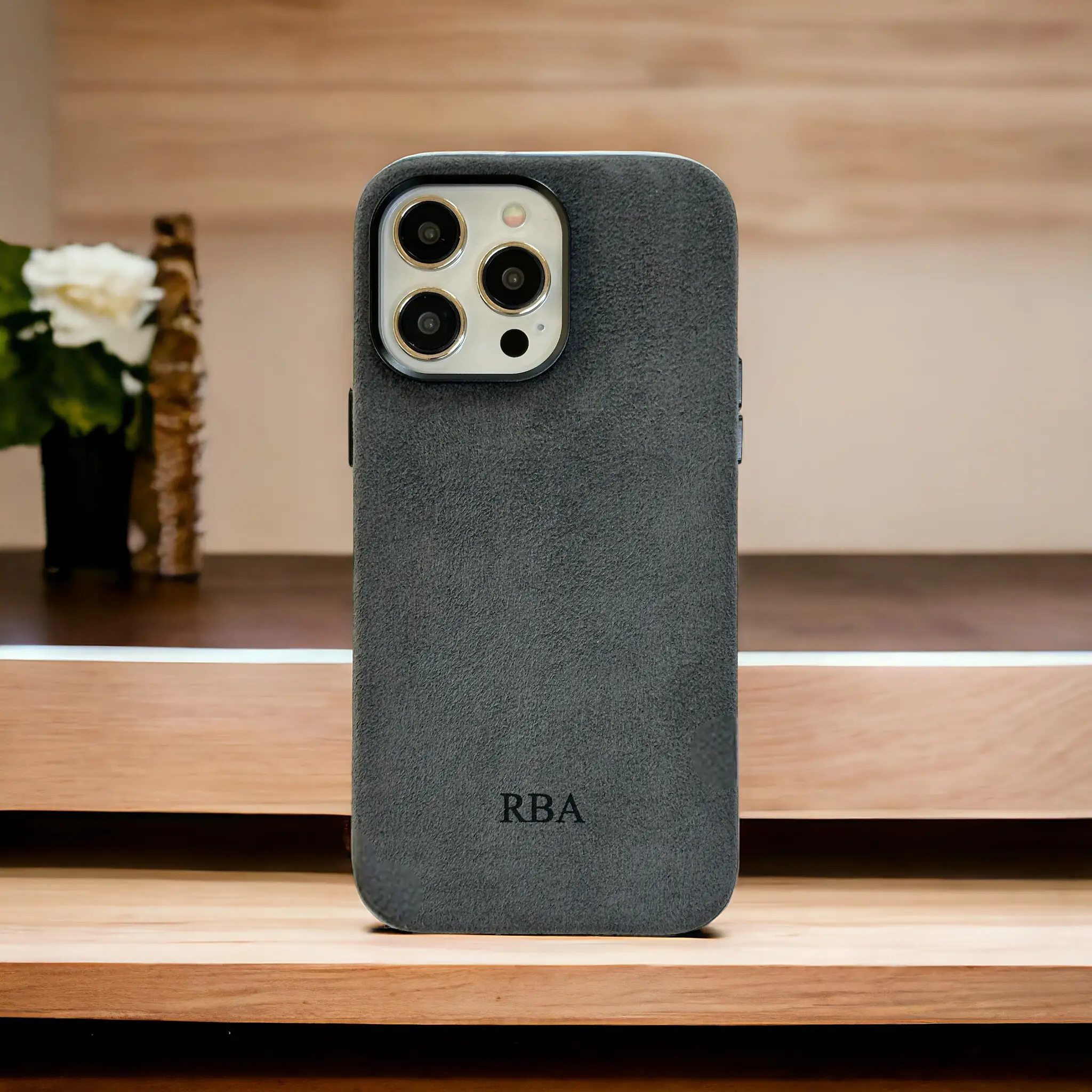 Personalized Alcantara Leather iPhone Case
