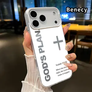 Phone Case for iPhone 17 16 15 14 Pro Max 13 12 11 XR XS Plus Air E Fashionable cross religious Pattern Full Body Protection Anti-Scratch PC Smartphone Cover Cellphone Protective Plastic Shell