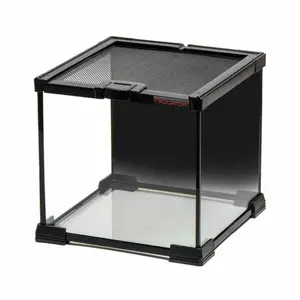 TERRATOP 2.1-Gallon Terrarium Cube with Mesh Top – Ventilated Habitat for Reptiles & Insects (RT-02)