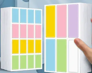 Adhesive Label Stickers, Assorted Color Labels, Self-Adhesive Name Labels, Waterproof Name Tags for Handwriting