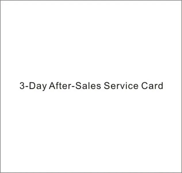 Office Stationery Blank Cards, 3-Day After-Sales Service Support Cards for Computers & Office Equipment