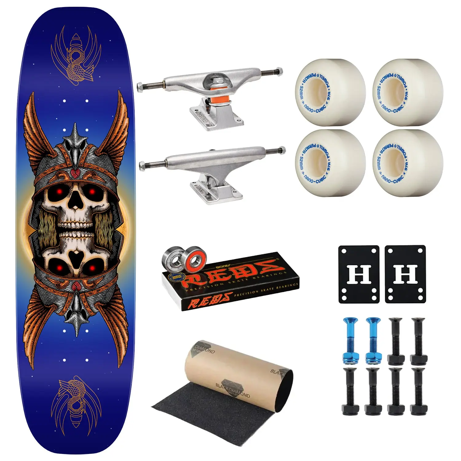 Powell Peralta Skateboard Andy Anderson Heron 2 Egg 8.7" Premium Independent + Dragon Formula Complete Kit