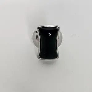 Amapola Ring Silver Black (Anillo)