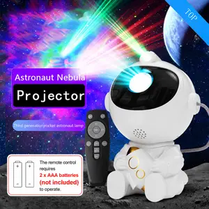 LED Star for galaxy Projector Night Lights, Astronaut Starry Sky Projection Lamp for Bedroom Living Room Decorations, Nebula Ceiling Projection Light, LED Ambient Night Light with Remote Control, Dimmable Multiple Modes, Suitable for Christmas Party