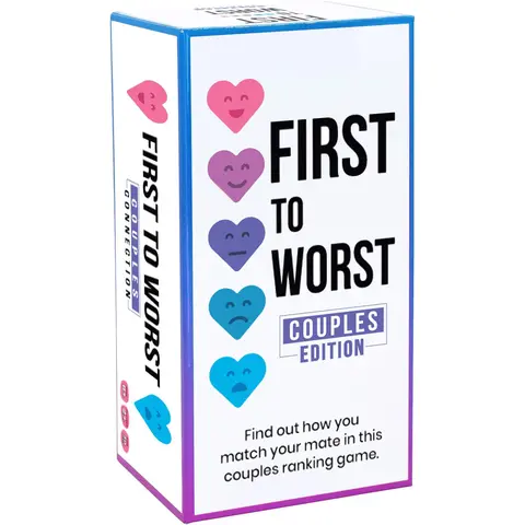 First to Worst Party Game – Couples Connection | Adult Relationship Card Game for Date Nights | Funny Ranking & Guessing Board Game for Friends, Valentine’s Day, & Gift Ideas