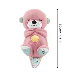 Breathing Otter Musical Plush Baby Toy – Sleep & Play Companion with Lights and Sounds, Sensory Comfort for Newborns, Perfect Baby Gift