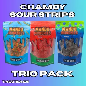 Mando Munchies Chamoy Sour Strips Trio Pack