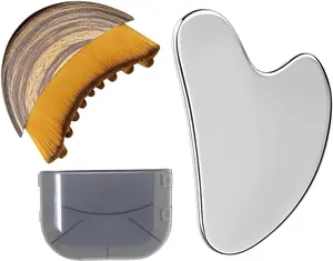 Stainless Steel Gua Sha Facial Tools, Comfort Guasha   Tool for Face & Body Massage, Skin Care Tool for Body Treatment Metal Beauty Essentials