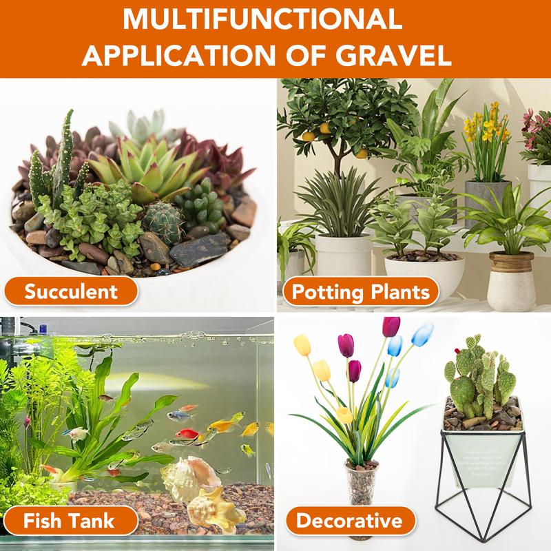 10 LBS Aquarium Gravel River Rock Stones, Natural Decorative Polished Mixed Colorfl Gravel,Outdoor Decorative Stones for Plant Aquariums, Landscaping, Vase Fillers