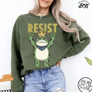 Resist Portland Frog I Stand With Frog Sweater