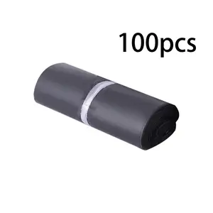 100 Large Poly Mailers 10x13 Shipping Bags for Small Business – Self Sealing Package Envelopes (10 x 13 Pack of 100, Black)