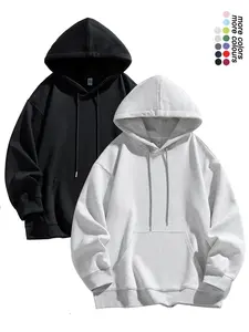 Unisex Basic Hoodie Sweatshirt, Casual Long Sleeve Pullover for Spring & Fall, Fitted Moderate Fabric, Ideal for Daily Wear