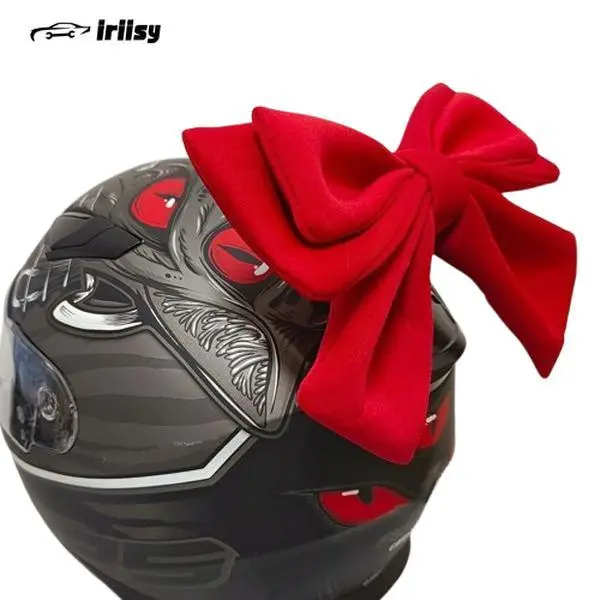 Iriisy 1PC Quick-Detachable Motorcycle Helmet Bow Decoration, Motor Parts Accessories, Helmet Decorative Accessory