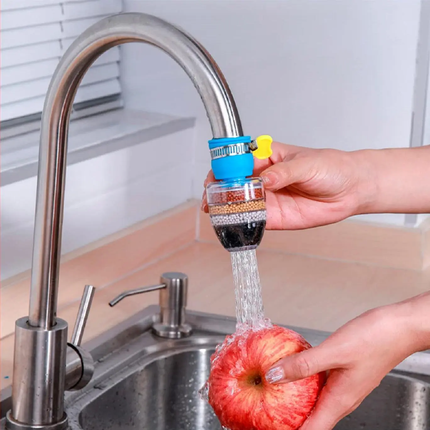 Water Faucet Nozzle Filter, Household Water Purifier, Clean Drinking Water Device, Essential Home Water Filtration System, Replacement Filters