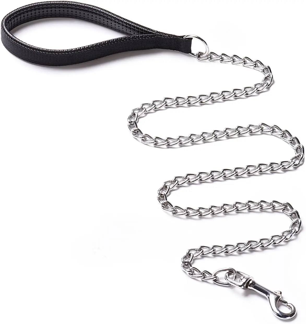 Heavy Duty Dog Leash,Metal Dog Chain Leash with Padded Handle for Large & Medium Size Dogs ( ft. x .mm (- lbs.)