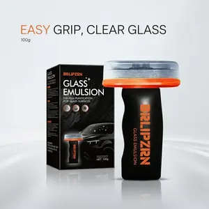 Car Windshield Oil Film Remover Wand Kit - Emulsion FormulaGlass Cleaner Tool with Sponge, Streak-Free Night GlareEliminator, Ideal Father's Day Gift