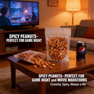 Chili Lemon Roasted Peanuts Hot Spicy Snacks (Red Chili Lemon, 2 Pound) Gourmet Savory Taste Buds Crispy