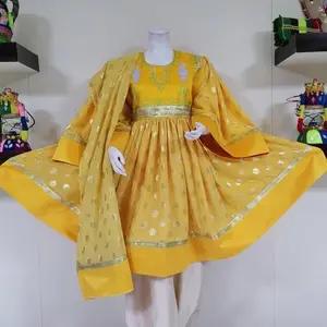yellow chiffon dress C22 Casual
