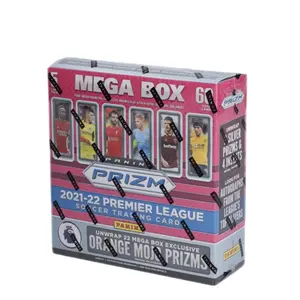 Panini 2021-22 Premier League Soccer Trading Cards Mega Box - Unwrap 22 Exclusive and Specialty Cards, Including Orange Prizms, Exclusive Cards