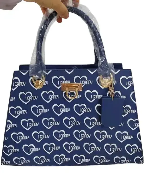 Leather ICandy Metal Clasp Fashion Purse