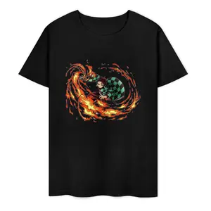 Tanjiro Kamado Fire Breathing Graphic T-Shirt tee short sleeve