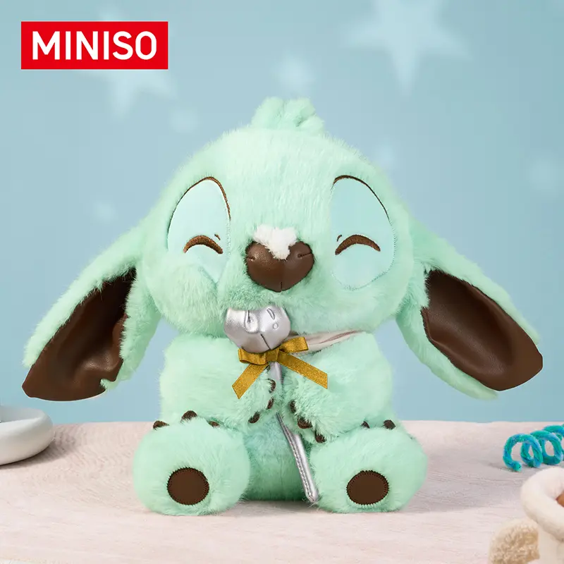 Disney Stitch Series Mint Chocolate Unisex Polyester Stitch Figure, Cute Sitting Soft Stuffed Plush Doll, Anime/Manga Gift for Ages 12+ Kids & Fans, Soft Plush