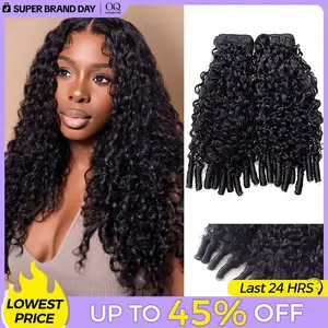OQ HAIR Burmese Curly Hair 3 4 Bundles 100% Virgin Human Hair Extensions 3 4 Bundle Deals Sew in Hair Weaving #DealsForYouDays