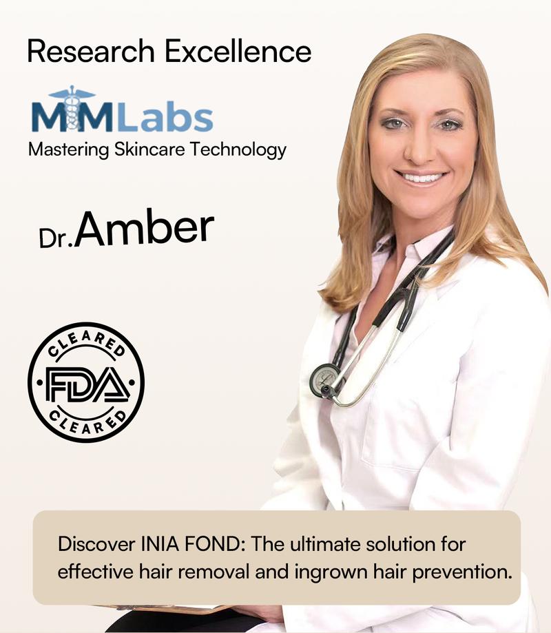 INIA FOND IPL At-Home Laser Hair Removal Device, Hair Root Elimination, 16.5J Energy, Unlimited Flashes, FDA Cleared, 2-Year Warranty, for Women and Men, Best Valentine's Day Gift for Her