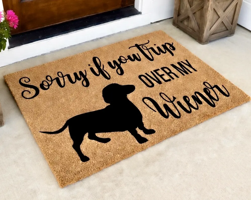 Sorry If You Trip Over My Wiener Doormat, Dachshund Doormat, Weiner Doormat, Funny Dog Doormat, Dachshund Lover, Dog Lover Gift, Wiener Dog