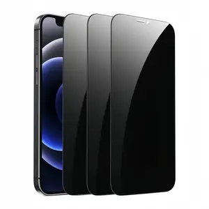 3-Piece Full-Coverage Anti-Peeping Tempered Glass Smartphone Screen Protectors for iPhone 11/12/13/14/15/16/17, 6/6s/7/8, Plus, Pro Max, XR, X and XS, Privacy Screen Protector Tempered Glass with 9H Hardness and Scratch-Resistant Coating