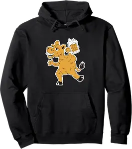 Camel Holding Beer Funny Drinking Party Design Pullover Hoodie - Hufsakha Shop 61B0DKD2VQJP