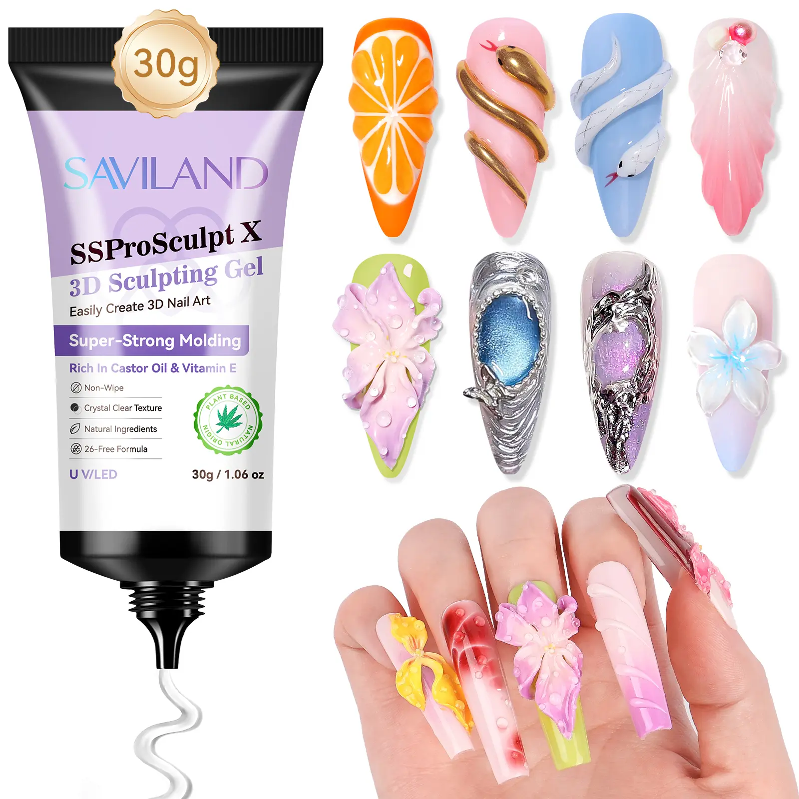 Clear 3D Nail Gel