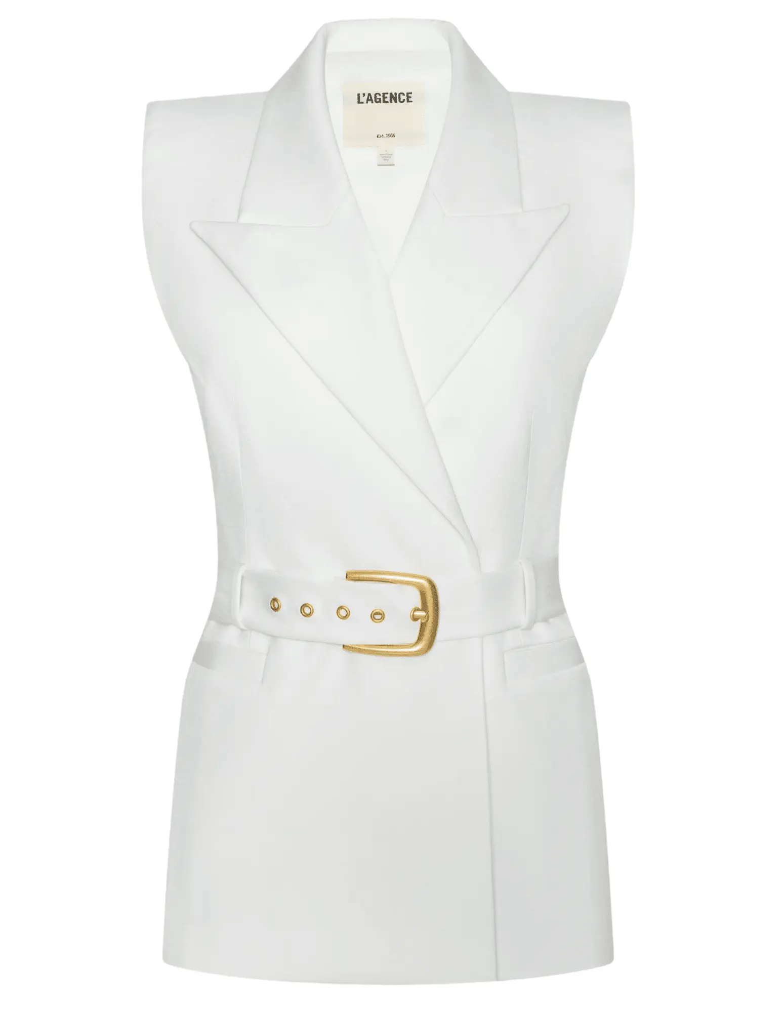 L'AGENCE Emerly Blazer Vest in White